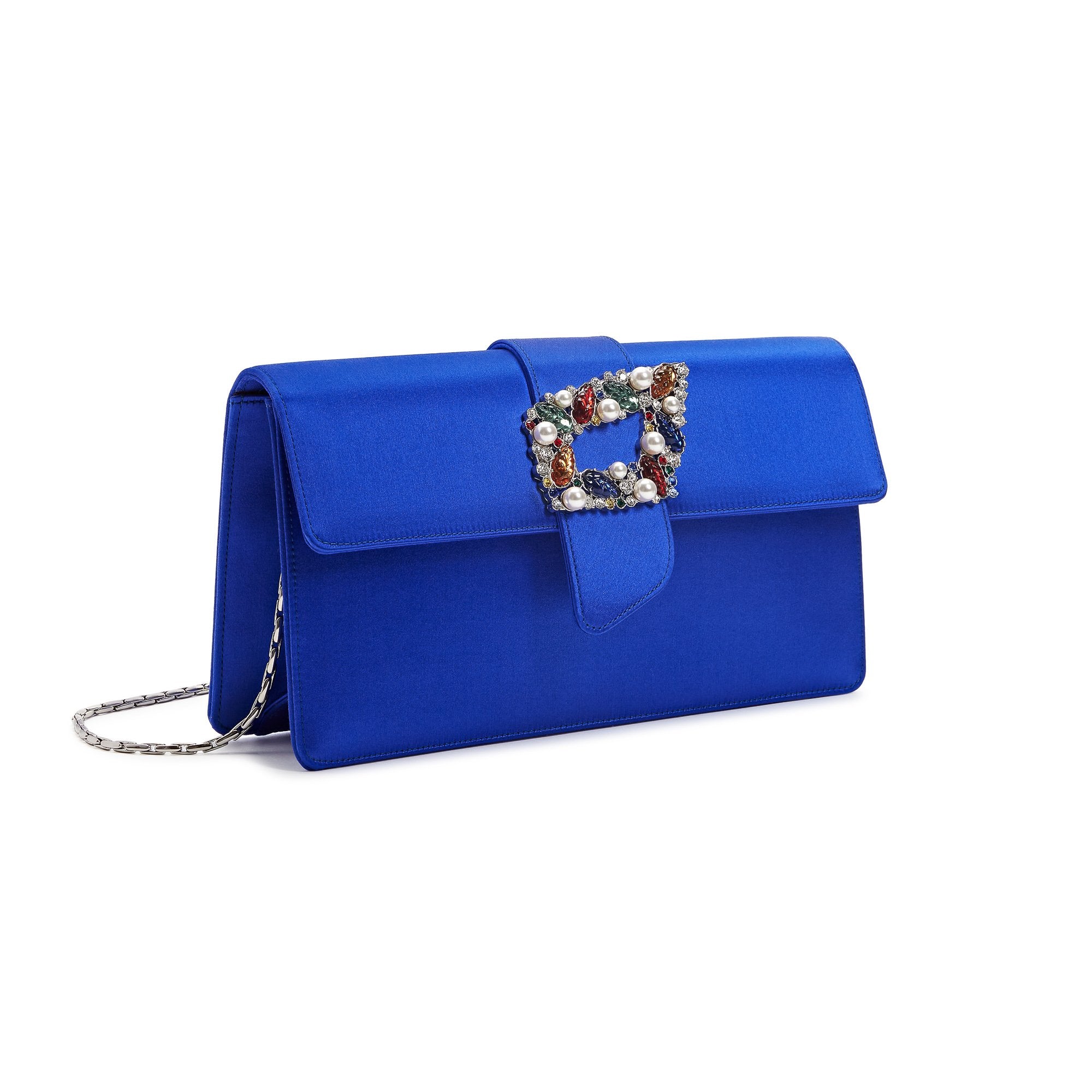 Electric blue clutch bag store