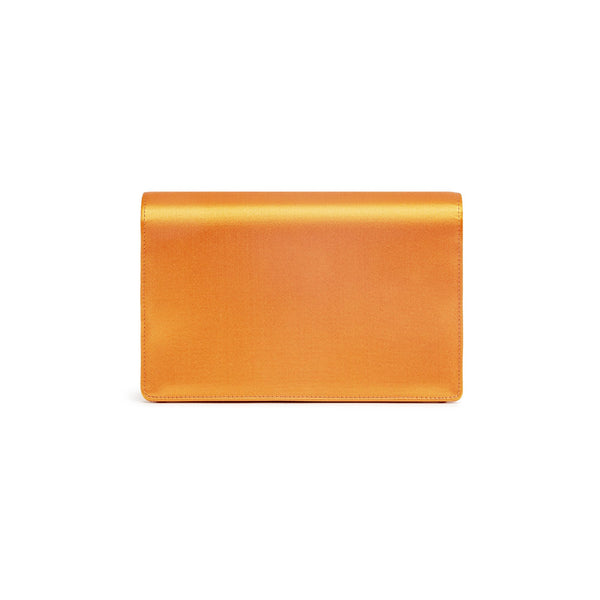 Load image into Gallery viewer, Orange Satin Flash Wallet Clutch
