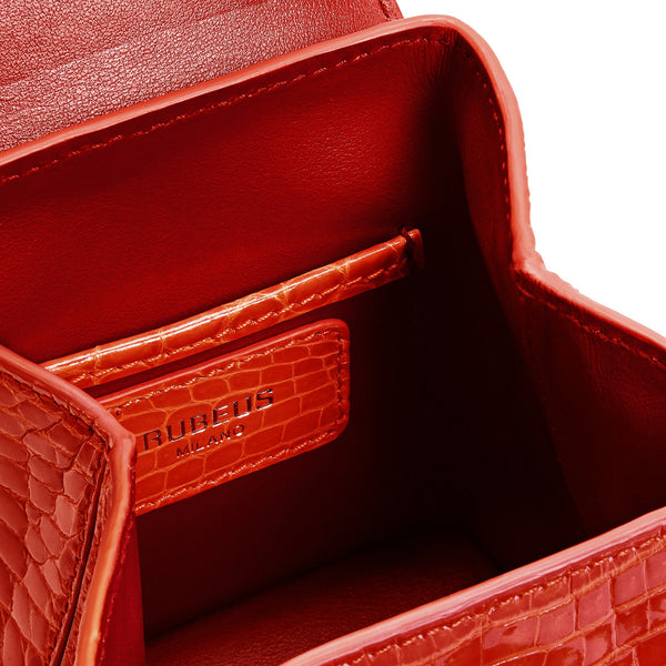 Load image into Gallery viewer, Orange Mini Liza Top-Handle Bag
