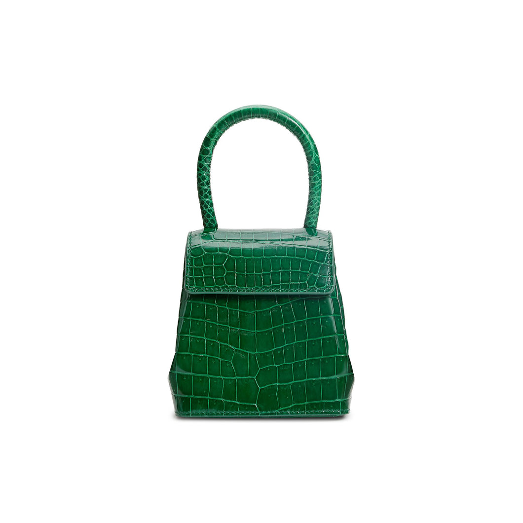 Bottle Green Mini  Liza Top-Handle Bag