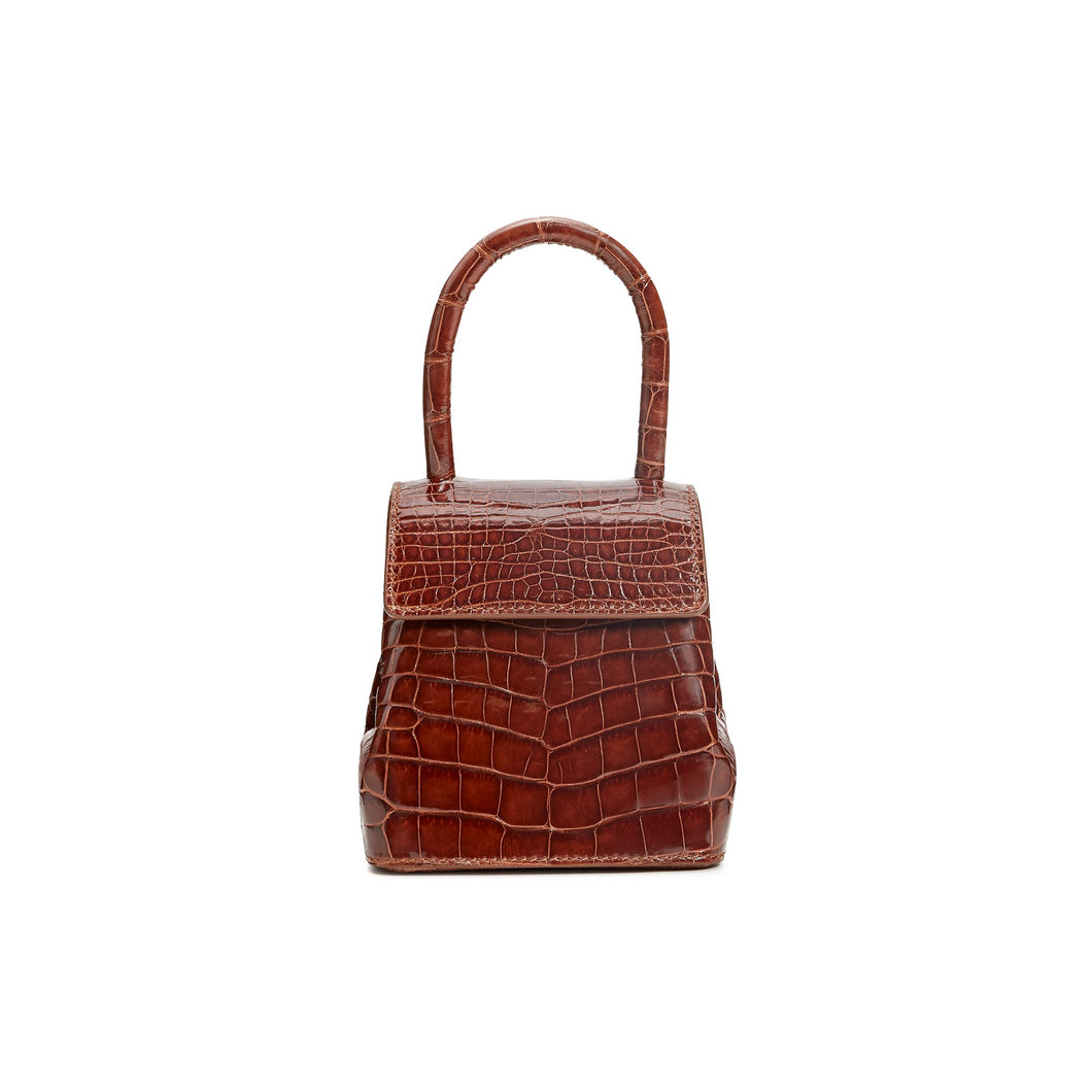 Cognac Mini  Liza Top-Handle Bag