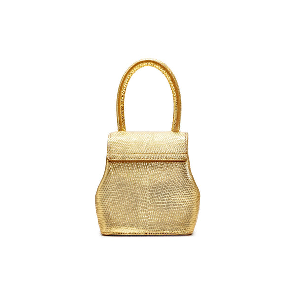 Load image into Gallery viewer, Gold Mini Liza Top-Handle Bag
