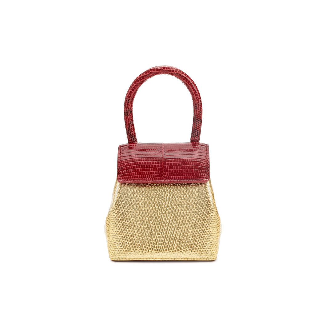 Red-Gold  Mini Liza Top-Handle Bag