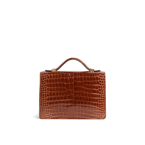 Load image into Gallery viewer, Cognac Small Flash Natale Bag
