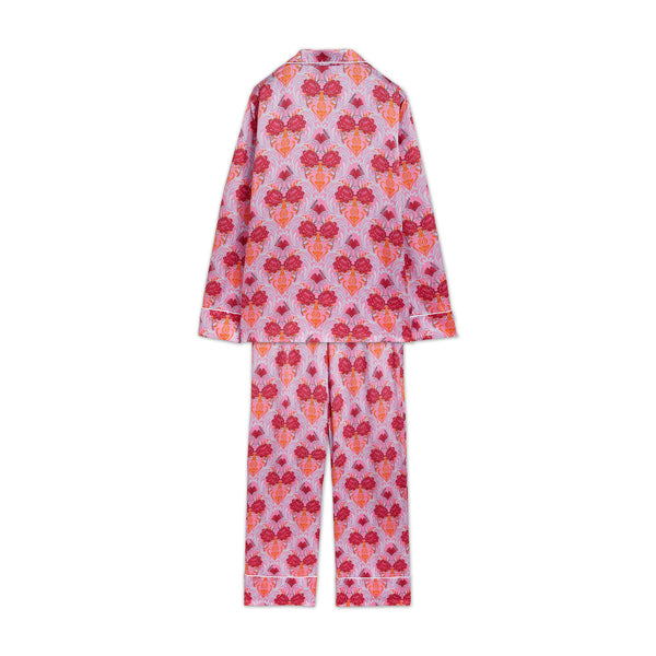 Load image into Gallery viewer, Pink Silk Flower Print Pijama
