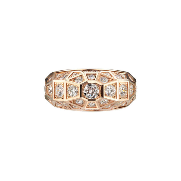 Load image into Gallery viewer, Rose Gold Duomo Ring Pave
