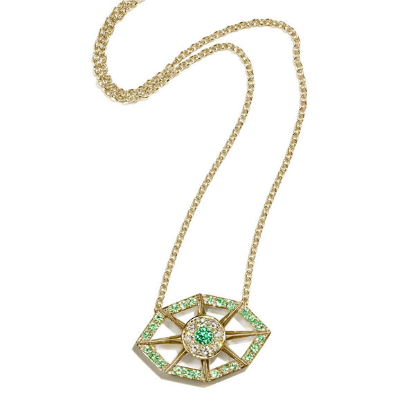 Load image into Gallery viewer, Fortune Emerald Pendant
