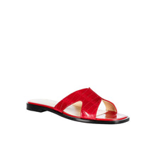 Load image into Gallery viewer, Red Shining Crocodile Butterfly Sandals
