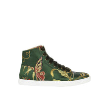 Load image into Gallery viewer, Sneakers In Birds Green Background Lampas Brocade
