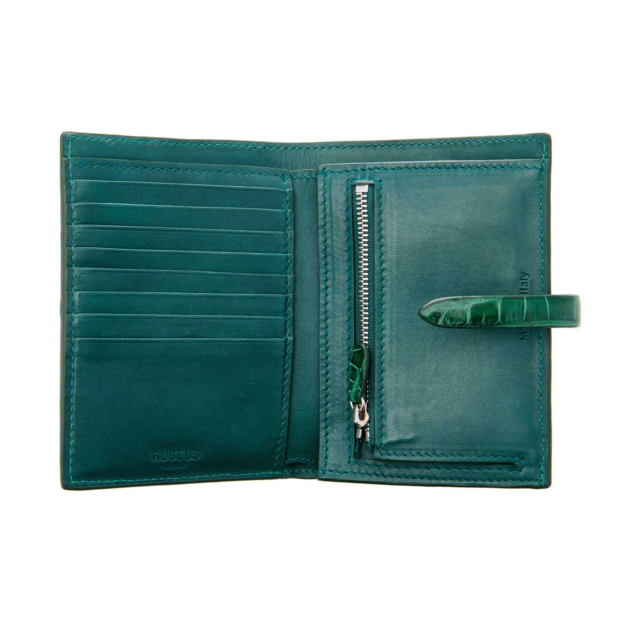 Emerald Crocodile Womens Wallet – Rubeus Milano