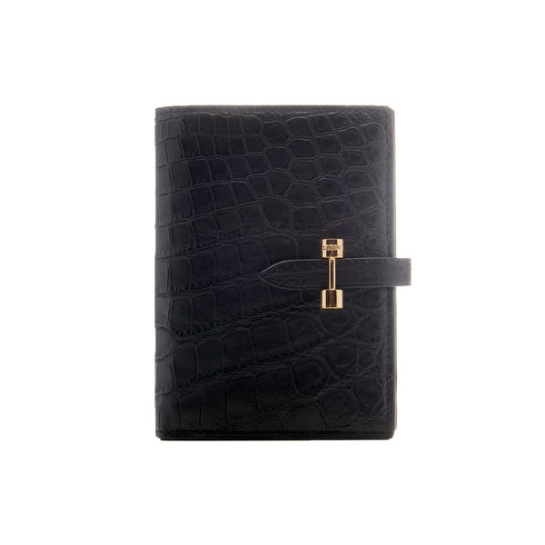 Load image into Gallery viewer, Black Crocodile Womens Wallet
